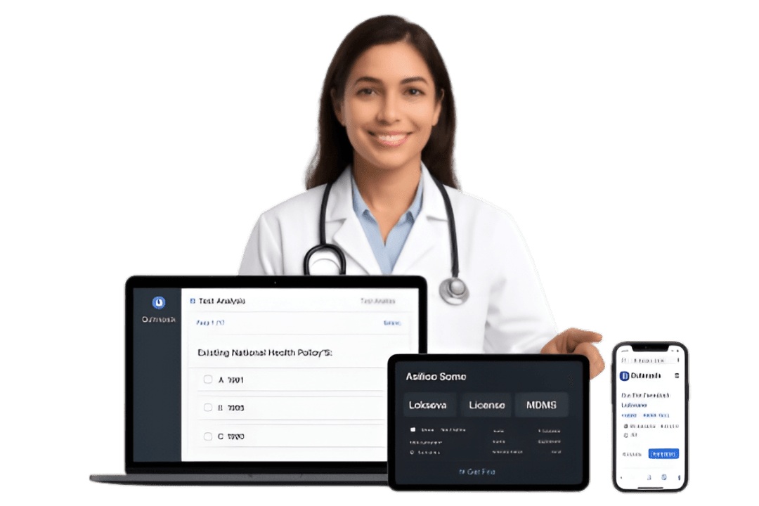 Medical students preparing for exams